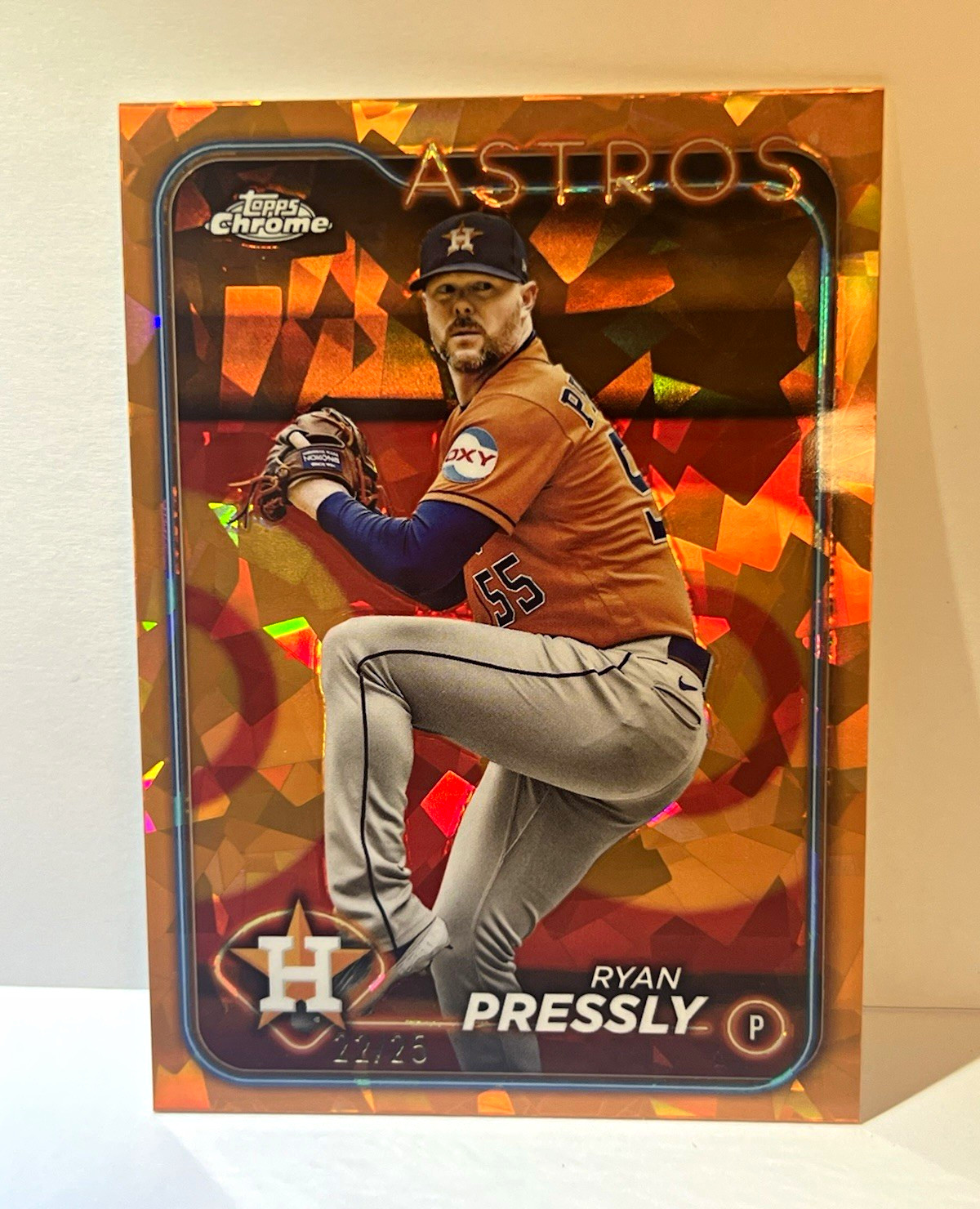 Topps 2021 Chrome Sapphire - Ryan Pressly Houston Astros Orange #331 /25