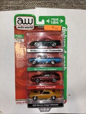 AW Auto World Deluxe 4 Pack Pontiac Firebird Chevrolet EL Camino Mustang E21753
