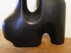 BLACK  SCULPTURAL  VASE MODERN ASYMMETRICAL  ART ABSTRACT CERAMIC  HOME DECOR — photo 5