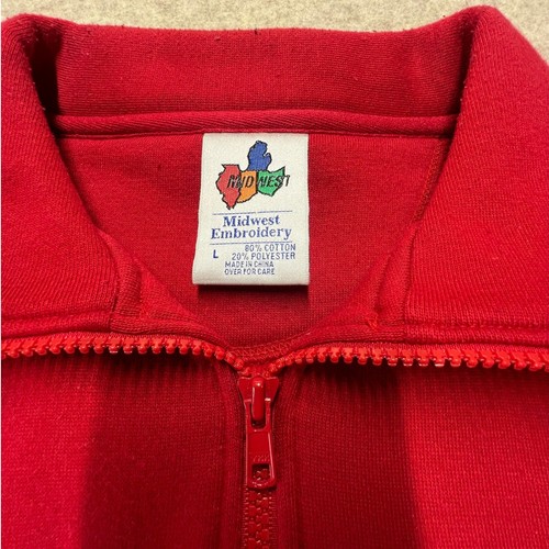 Vintage Wisconsin Badgers Red Quarter Zip Pullover Herren L Embroidered NCAA - Bild 4 von 6