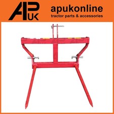 Tractor Cat 2 Bale Frame M28 x 1250mm w/ Tines Spike Quick Euro Brackets Loader