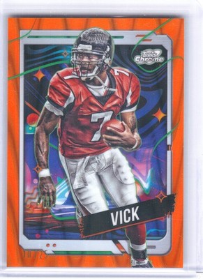 2024 Topps Chrome Cosmic #2 Michael Vick Orange Galactic Refractors #/25