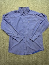 Ariat Redding Mens Long Sleeve Button Down Dress Casual Print Shirt Large Purple