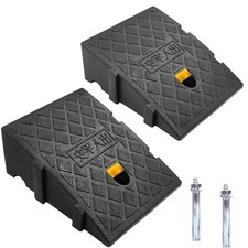 Curb Ramps, Made from Heavy Duty Plastic, 2 Piece Portable Ramp Wheelchair Door...
