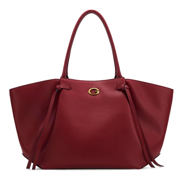 Guess Allegra Girlfriend Tote Schultertasche Tasche Red Dunkelrot Neu-image