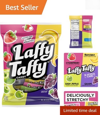 Candy, Assorted Fruit Flavors, Individually Wrapped Mini Bars, 6 Ounce Bag