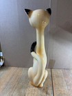 Large MCM Black Tan Siamese Cat Statue 17" Vintage unknown marker — photo 6