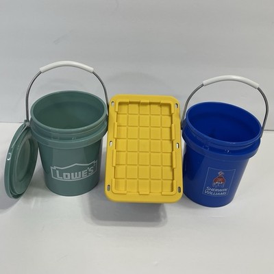 Lowe s Teal Bucket, Teeny Tote & Sherwin Williams Mini Bucket Collectible Set