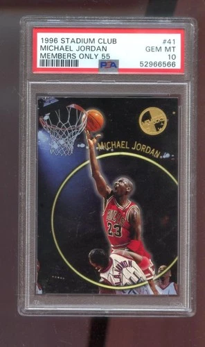 1996-97 Topps Stadium Club Members Only 55 #41 Michael Jordan PSA 10 Graded Card