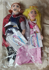 Disney Store Sleeping Beauty Bean Bag Plush Princess Aurora Prince Philip NWT