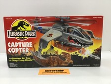 1993 KENNER JURASSIC PARK CAPTURE COPTER WITH NET TRAP AND TRANQ-MISSILE MISB