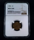 1906 Indian Head Cent - NGC MS61BN - SCARCE MPD + RPD Snow-19 - NICE Med Brown!