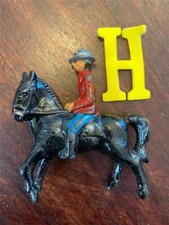 VINATGE METAL CANADIAN MOUNTY ON HORSE - UNKNOWN MAKER - 02042023-YH