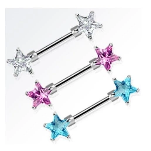 Double nipple piercing jewelry deals