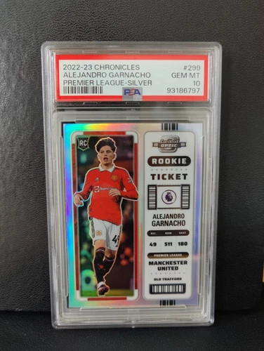 2022-23 Chronicles ALEJANDRO GARNACHO Rookie Ticket Silver Prizm PSA 10 LOW POP