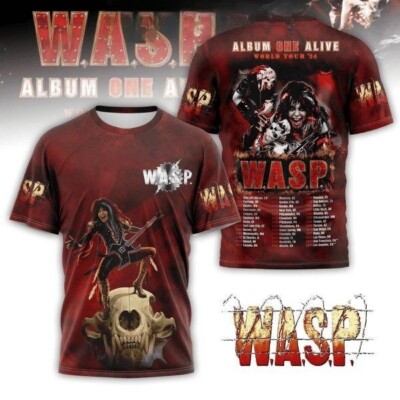 WASP Album One Alive World Tour 2024 US And Canada Hoodie T-Shirt