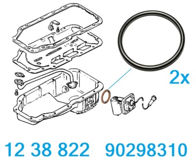 2 St. OPEL VECTRA B X16SZR X16XEL Y16XE Oring Dichtung Ölstandsensor an Ölwanne