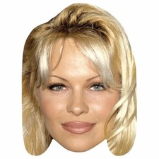 Pamela Anderson 90s Celebrity Mask, Flat Card Face