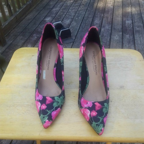 Heels-pumps Christian Siriano pink floral sz 7.5 - Picture 2 of 9