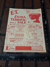 Vintage E.T. Navy Exchange Promo Ad Flyer