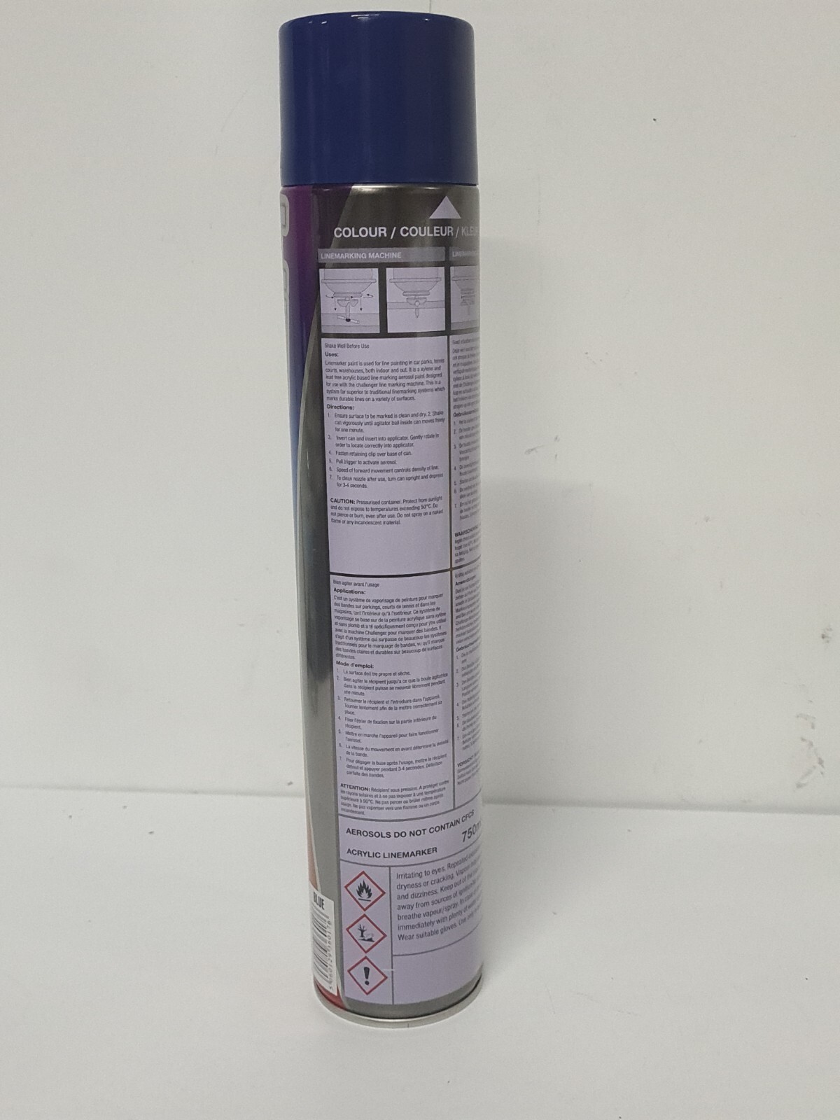 2 X Acrylic Blue Line Marker Paint 750ml Xylene Marking Car Parks