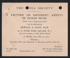 INDIA MUSIC ARNOLD BAKE DUTCH ETHNOMUSICOLOGIST 1934