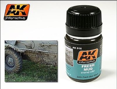 AK Fresh Mud Enamel Paint 35ml Bottle - Hobby and Model Enamel Paint - #16