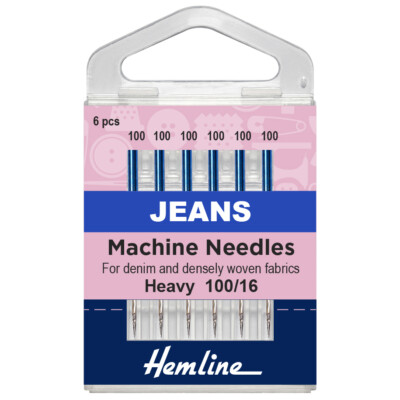 Hemline Heavy Jeans Machine Needles 100/16