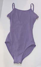 Mirella Classic Camisole Leotard  Adult Petite Lilac, Scoop Neck, V Back,EUC