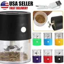 Portable Electric Auto Herb Tobacco Grinder Crusher Machine USB Rechargeable NEW