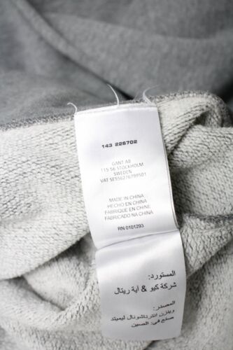 Sudadera GANT Para Hombre GRANDE Pullover Cuello Redondo Logo Gris Melange - Imagen 8 de 9