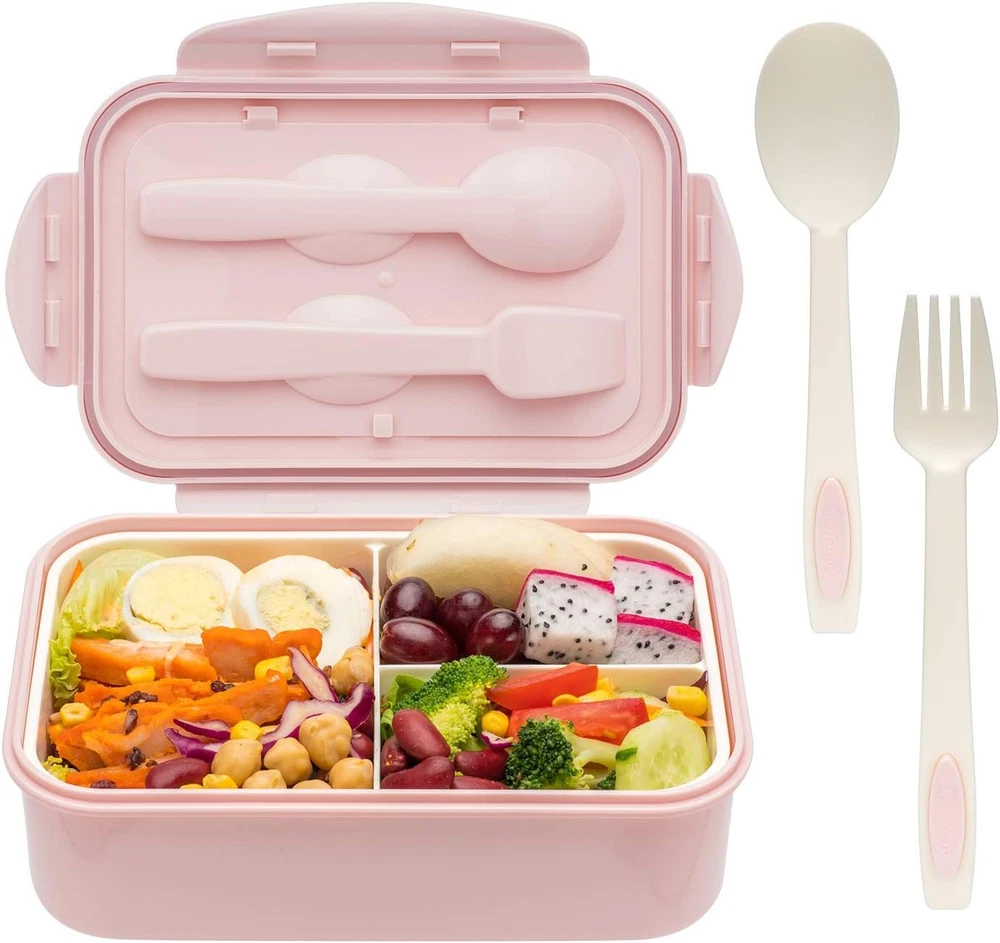 LOVINA 1100ML Bento Lunch Box for Adults & Kids with Compartments
