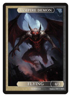 #ad Vampire Demon Token Givememana Tokens Series 2 Magic the Gathering MTG $2.00