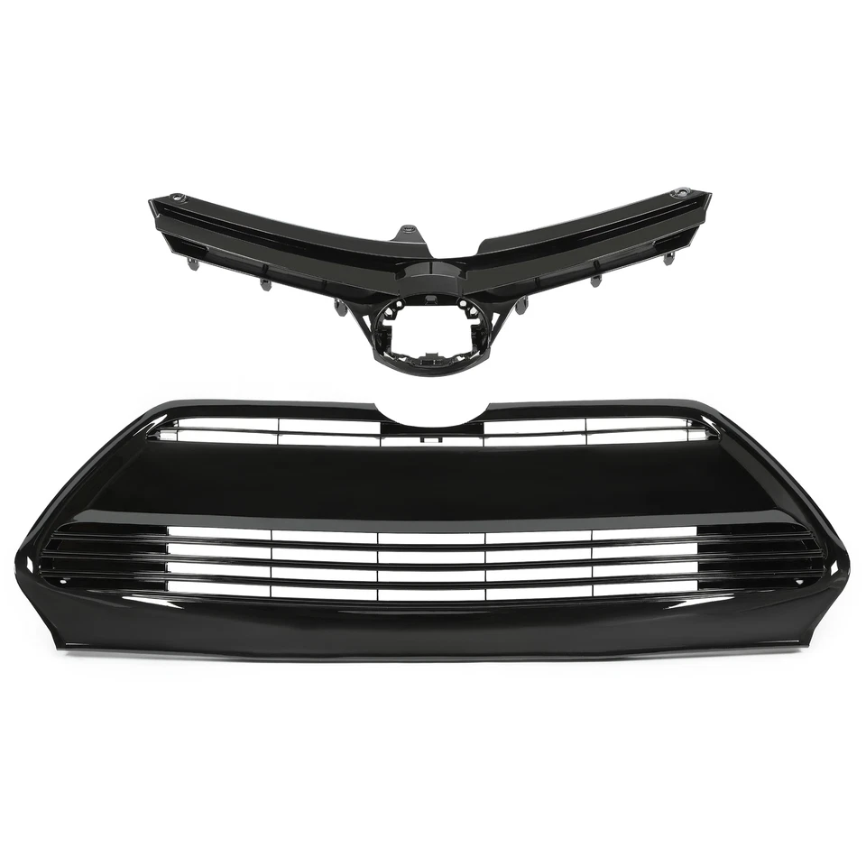 Parachoques delantero parrilla superior e inferior apto para Toyota Corolla L LE XLE CE 2017 2018 2019 Foto 2 de 4