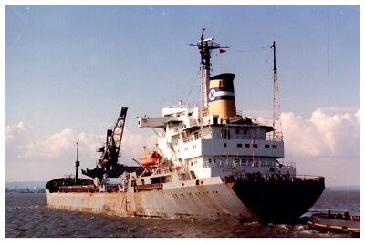 Bajka (1972) Bulk Carrier K Lines VTG Photo 4x6'' London c 1980's IMO 7230252
