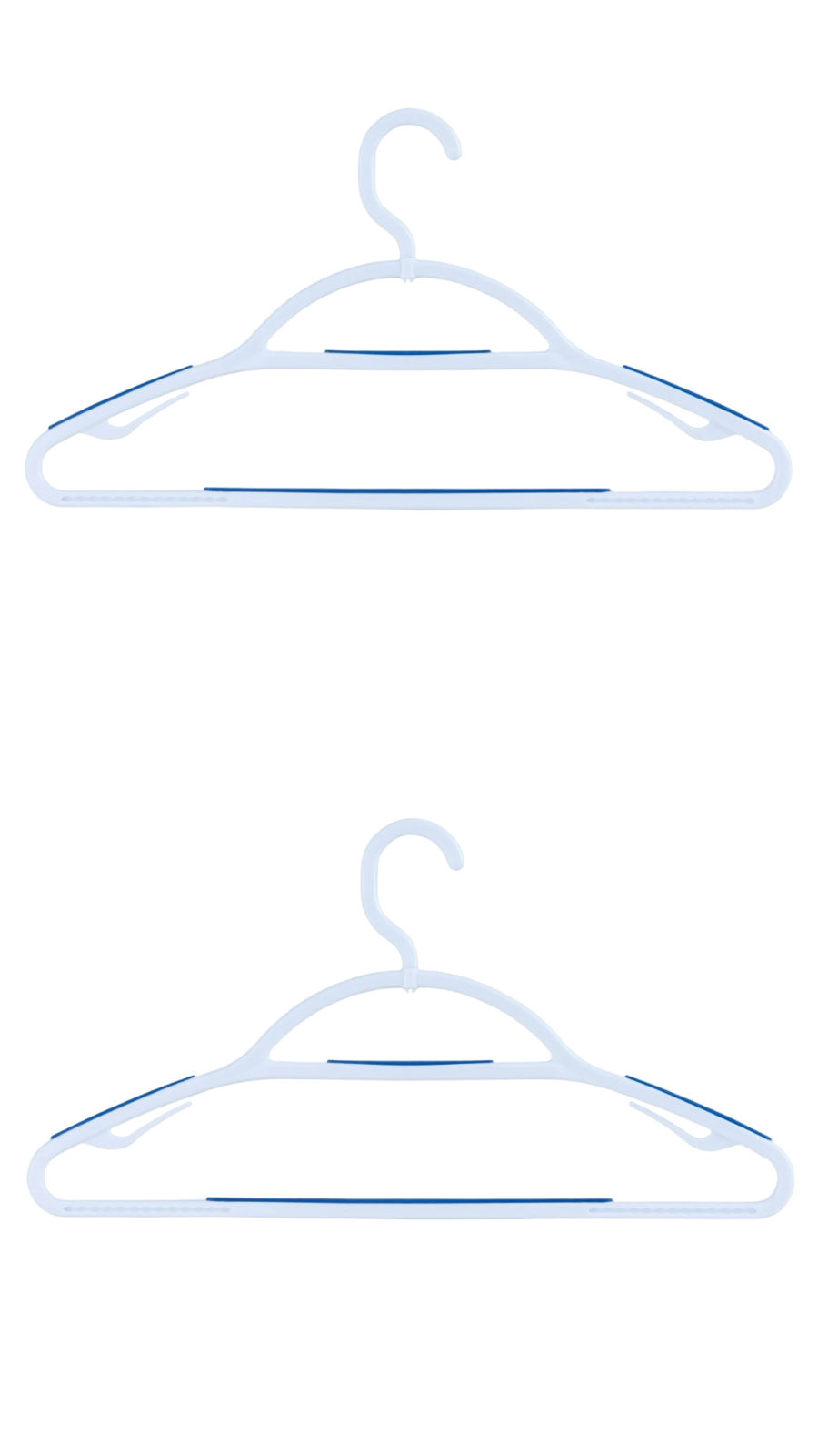 Non-Slip Swivel Neck Hangers with Built-in Hooks, 2-Pack