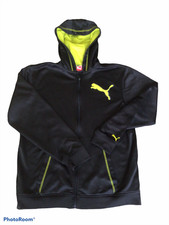 PUMA ,BOYS Size XL Hoodie full Zip. Long sleeved Black, ,Logo