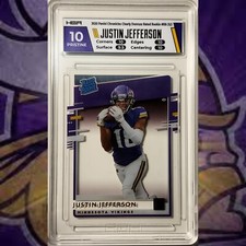 2020 Panini Clearly Donruss Justin Jefferson Rookie HGA 10 Pristine PoP 1 💥