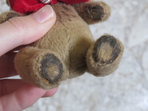 Olena Golovinska?? Miniature Jointed Handmade Teddy Bears Red Bow OOAK 5" SEE - Picture 12 of 17