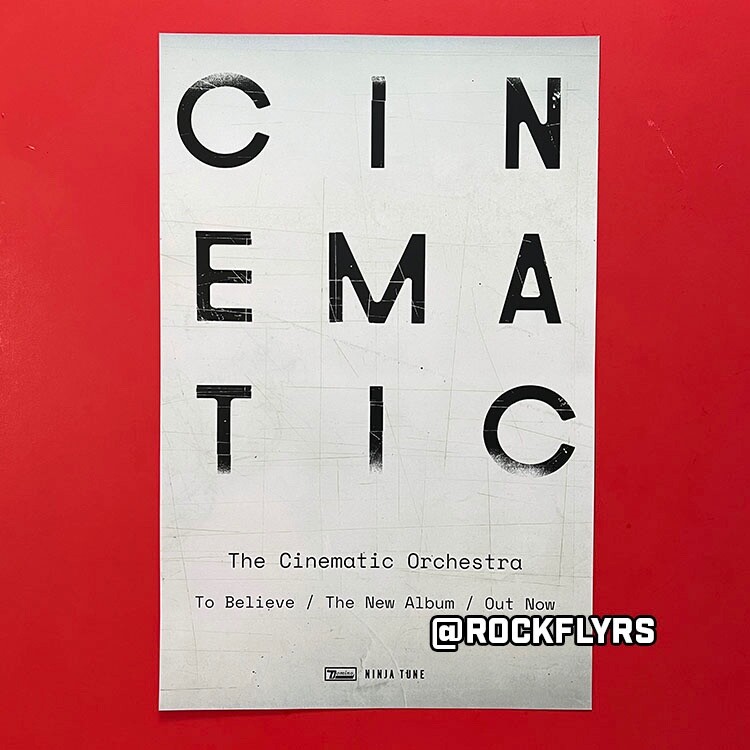CINEMATIC "TO BELIEVE" 11x17 Record store promo poster