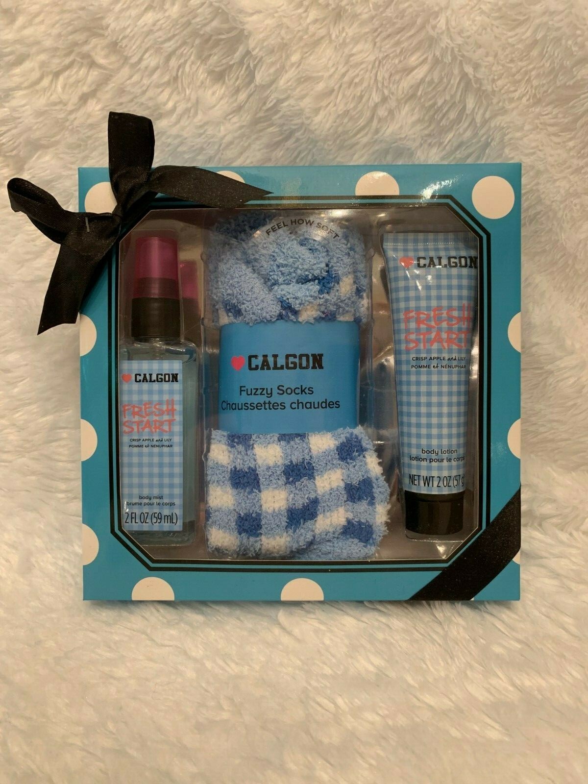 Calgon Fresh Start Crisp Apple And Lily 3 Piece Gift Set Bod