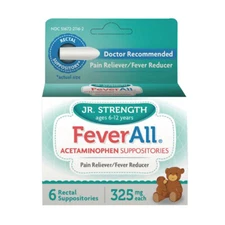 Acetaminophen Suppositories Junior Strength 325 mg 6 Each By Feverall