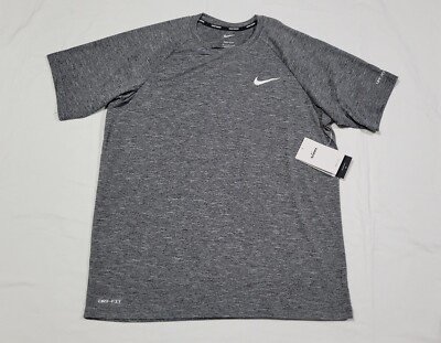 NIKE Mens Essential Hydroguard Swim T-Shirt  UPF 40+ NESSA589-001 Gray