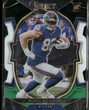 2022 Panini Select Black Green Die Cut Rookie #84 - Daniel Bellinger - Giants RC