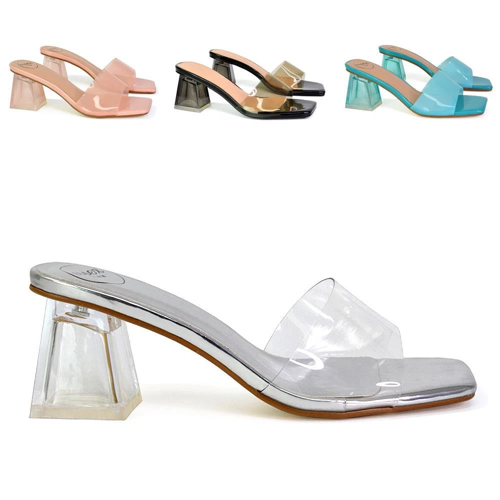 Perspex low sale heel shoes
