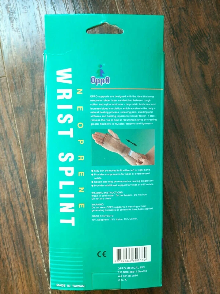 OPPO 1082 Wrist Splint Brace Support Splint Carpal Arthritis Sprain size-S - Image 2 of 4