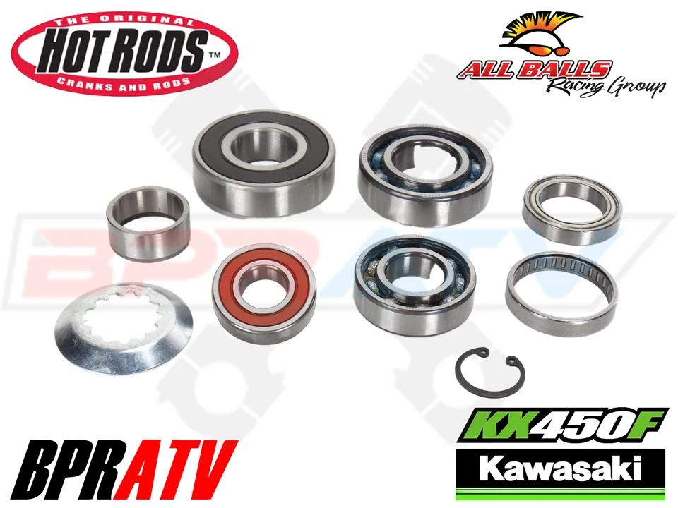 09-21 Kawasaki KX450F KX 450F KLX Hotrods Heavy Duty Transmission Bearings Kit - Image 3 of 4
