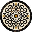 18'' round Marble Center corner Table Top Inlay pietra dura antique uv