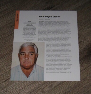 MOST NOTORIOUS CRIMES John Wayne Glover original ONE page PHOTO + article