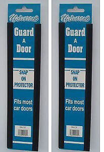 Car  Door Edge Protector Strip 4 x 12" Door Protector Black 2 pairs Doorguard - Picture 1 of 1